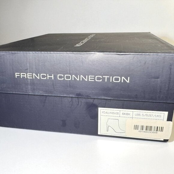 NWT French Connection ALLY Black Ankle Boots | Size 6.5 | 3" Heel - Picture 10 of 10
